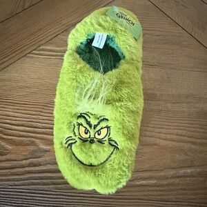 The Grinch Dr Seuss The Mean One FauxFur Gleen Plush Slippers Size M/L NWT